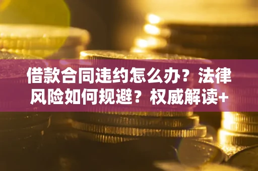 济南借款合同违约怎么办？法律风险如何规避？权威解读+实用指南